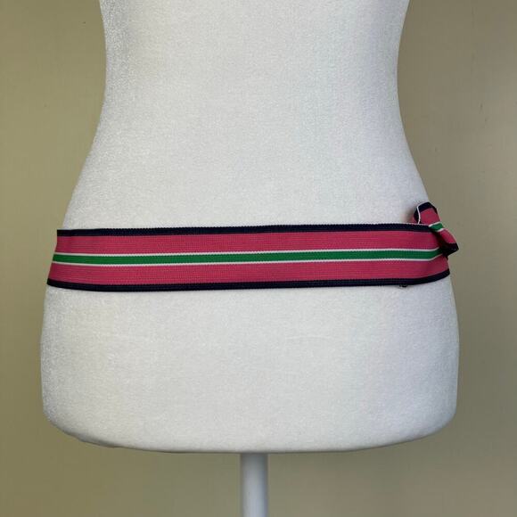 Womens Preppy Grosgrain Band Belt with Large Bow Pink Navy Green Y2K Barbie S/M - Picture 4 of 10